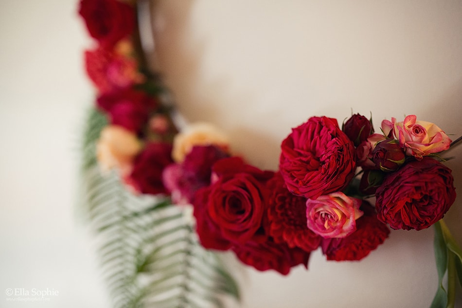 red rose dreamcatcher by Ash+Oak Oakland florist