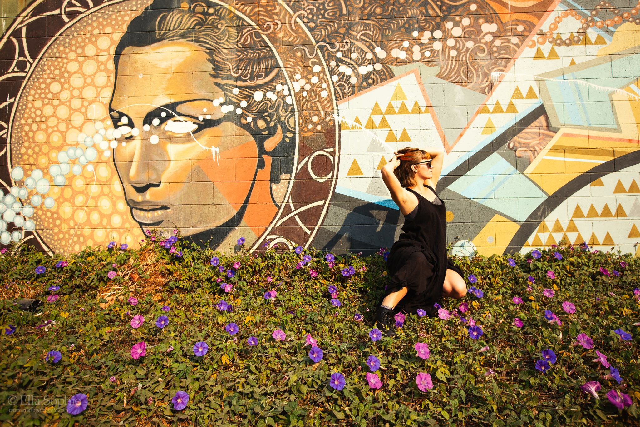 Artist Vera Vinot photographed by Ella Sophie, Oakland street portraits