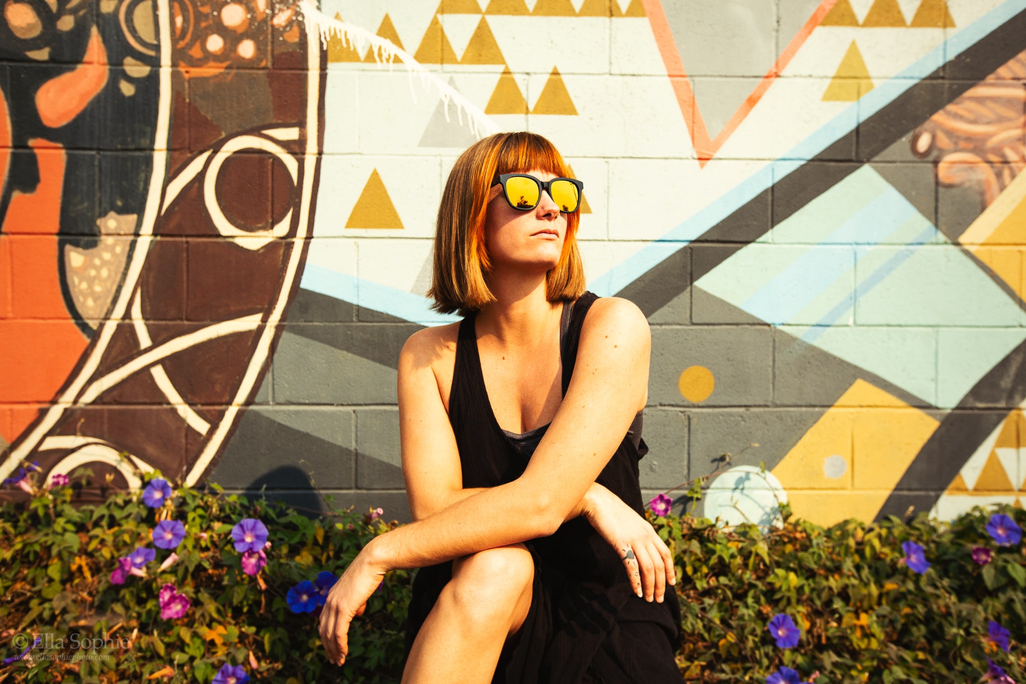 Natural Light, smoky street portraiture, glowing light. Photographed by Ella Sophie