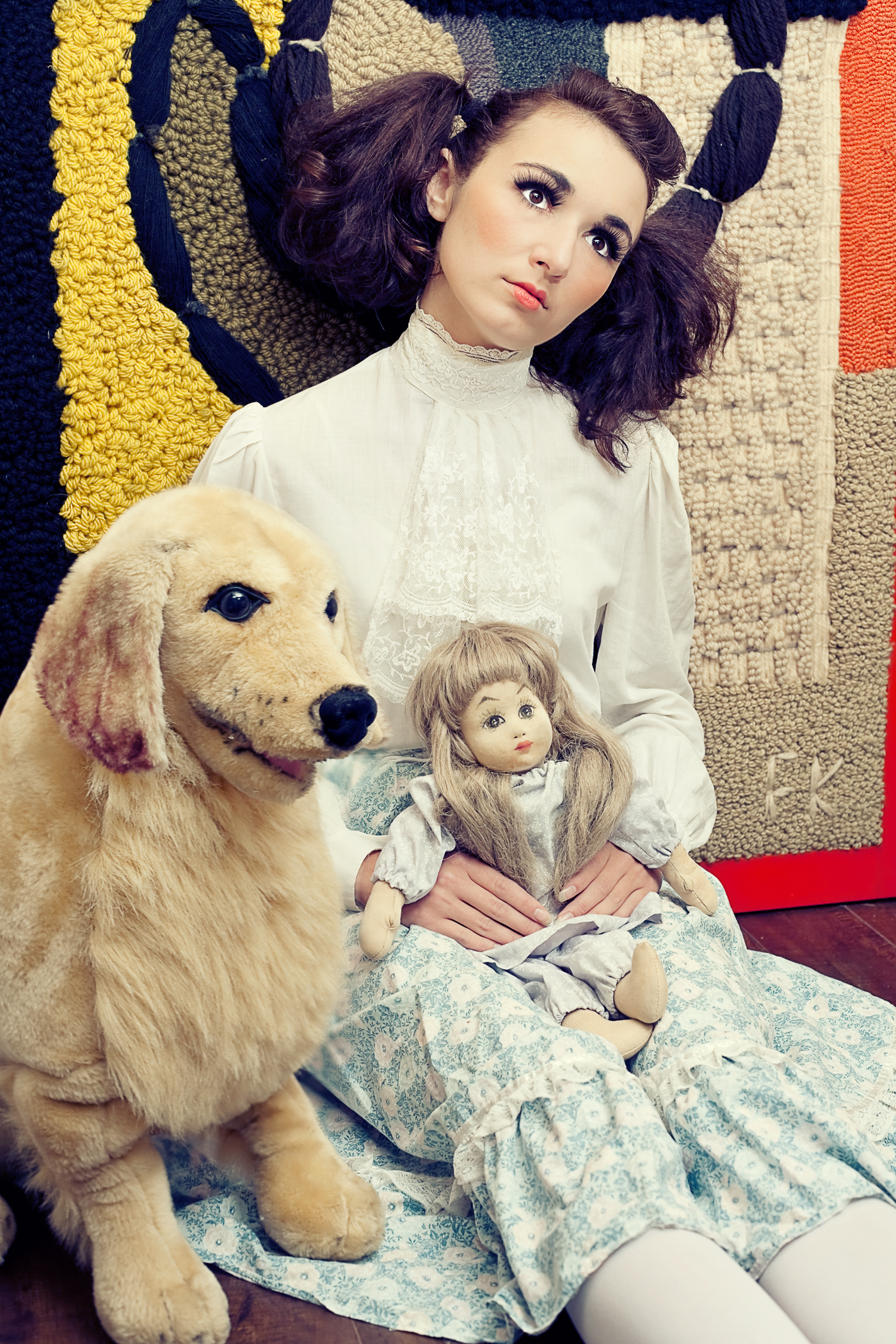 Model Zoe West poses as doll for feminist photo series by Oakland artist Ella Sophie